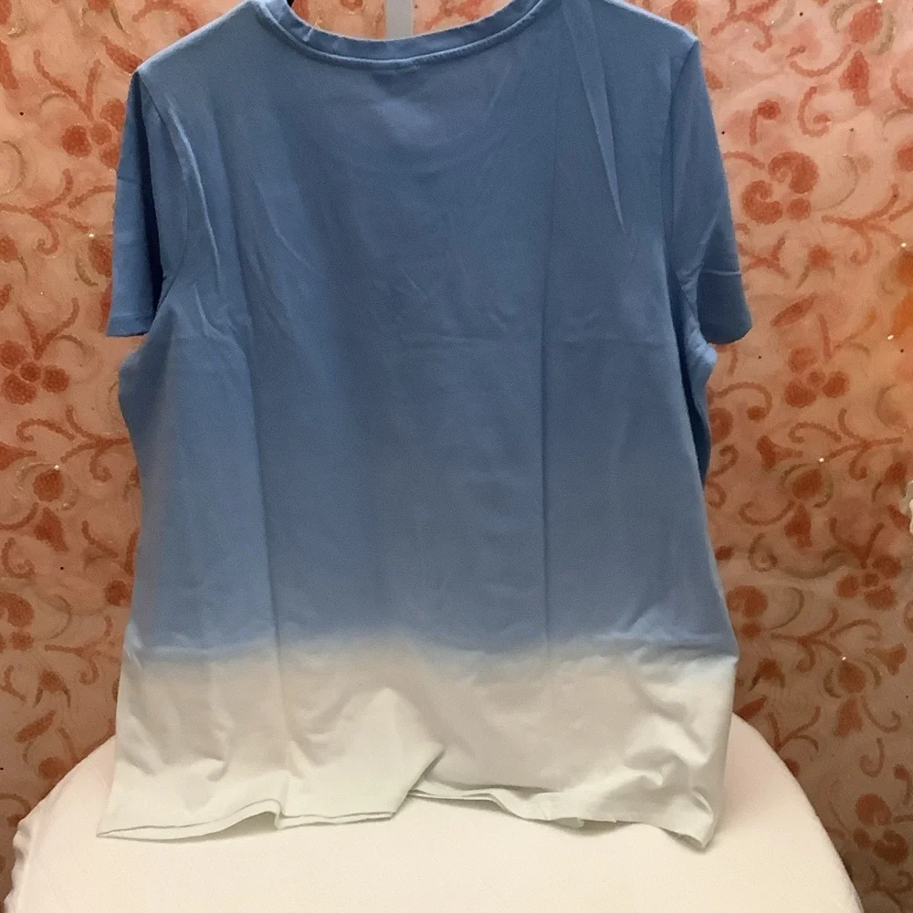 Cato Light Blue Tee with Eagle and Stars - Picture 6 of 6